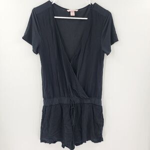 Victoria's Secret romper black jumpsuit small shorts vneck